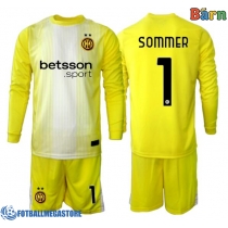 Fotballdrakt Barn Inter Milan Yann Sommer #1 Keeper Bortedraktsett 2025-26 Langermet (+ Korte bukser)